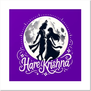 Hare Krishna Over The Moon Posters and Art